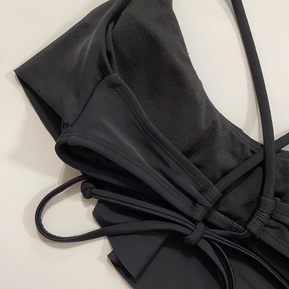 Black Ruffle Bikini Top - Picture 4 of 5
